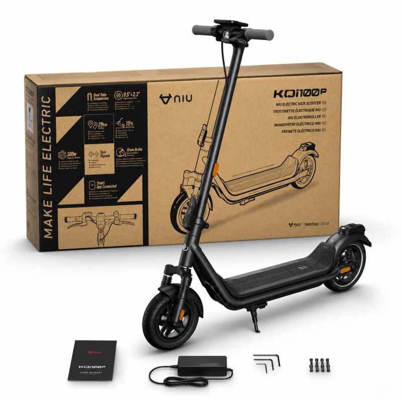 NIU KQi100P Elektrischer E-Scooter – 300W Motor, 29 km Reichweite, App & Blinker