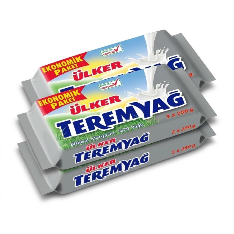Ülker Teremyağ 3 Stk. – Pflanzlicher Streich- und Kochfettaufstrich